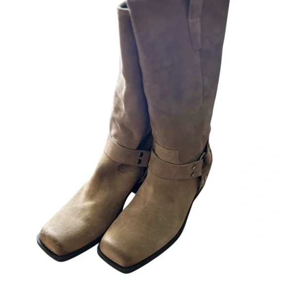 Steve Madden RUSKIN TAUPE SUEDE BOOTS size 9.5 - Picture 6 of 10